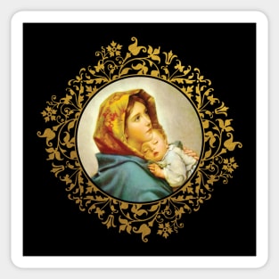 Virgin Mary with Jesus Christ child Sticker